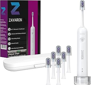 Sponsored Ad - ZAVARON Sonic Electric Toothbrush for Adults – Oscillation & Vibration Rechargeable Power Toothbrush with 5...