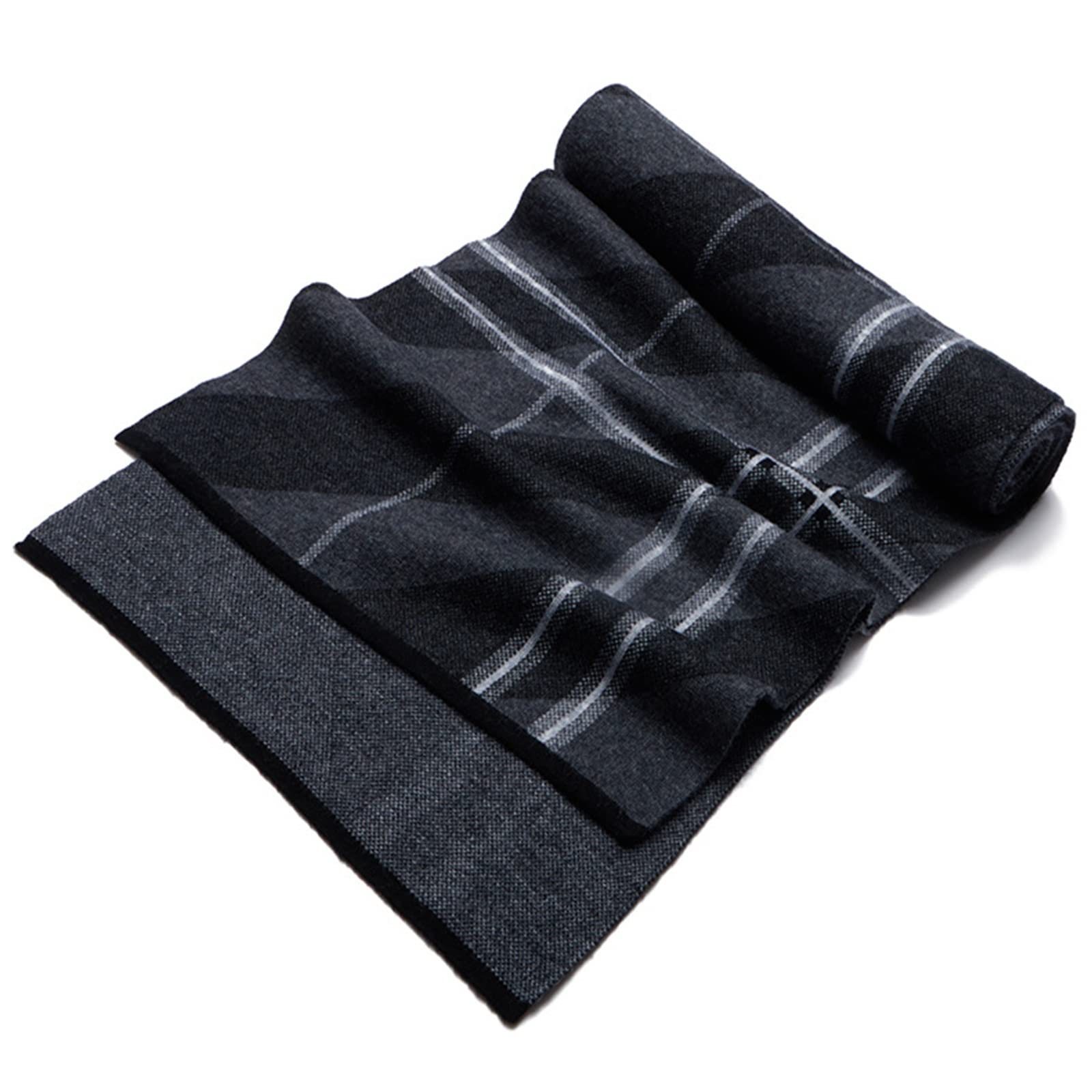 Bufanda de Invierno Para Hombre Bufanda a rayas a cuadros de punto for hombre cálida otoño e invierno