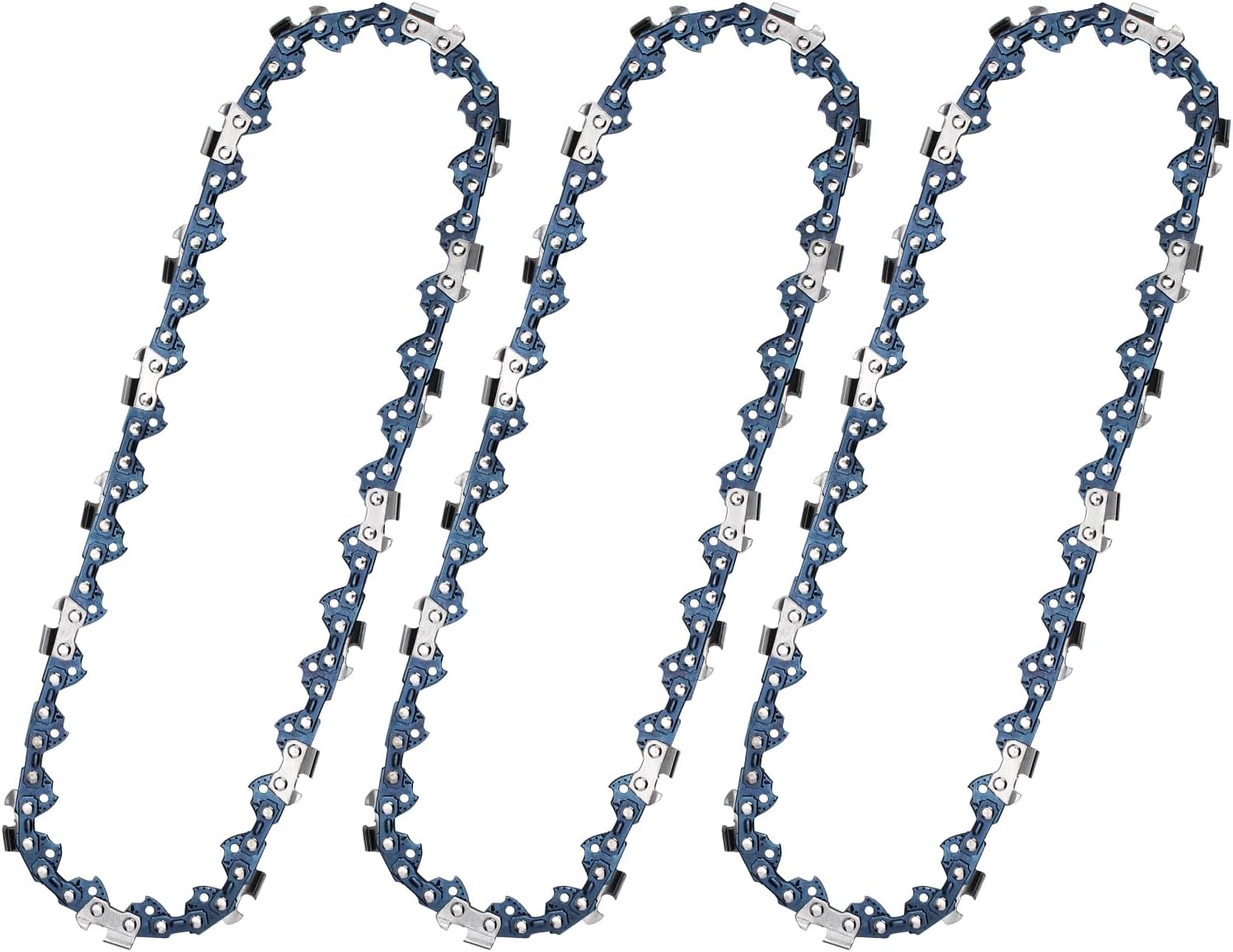 8" Pole Saw Chain Fit for Ryobi P4360, RY43160,P4361 Pole Saw,33 Drive Links,Pitch 3/8" Low Profile,0.043" Gauge,RY8C1 Chainsaw Chain Replacement for Oregon R33,Husqvarna H38-33 (3 Pack)