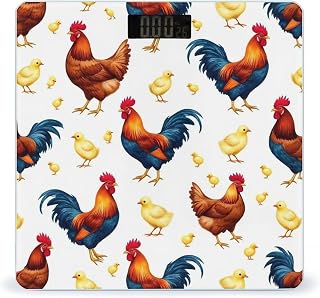 Digital Bathroom Weighing Scale Energy Saving Scale Smart Scale for Body Weight Cute Hen Rooster Chicken