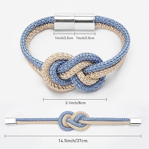 Miniatura 4 de NICEEC Paquete de 2 mini alzapaños magnéticos para cortinas, estilo nórdico simple, elegante tejido a mano, nudo decorativo para cortina para el