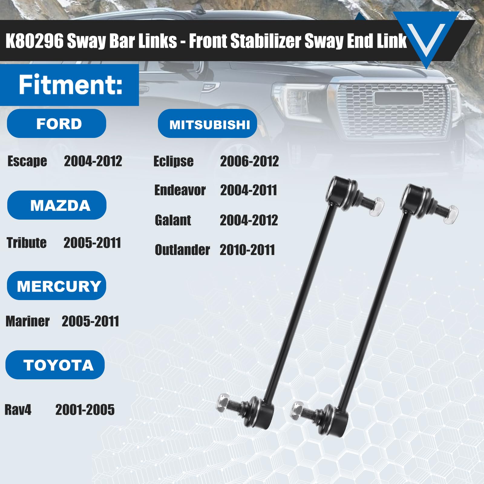Amazon.com: K80296 Sway Bar Links Fit For Ford Escape 04-12;Mazda