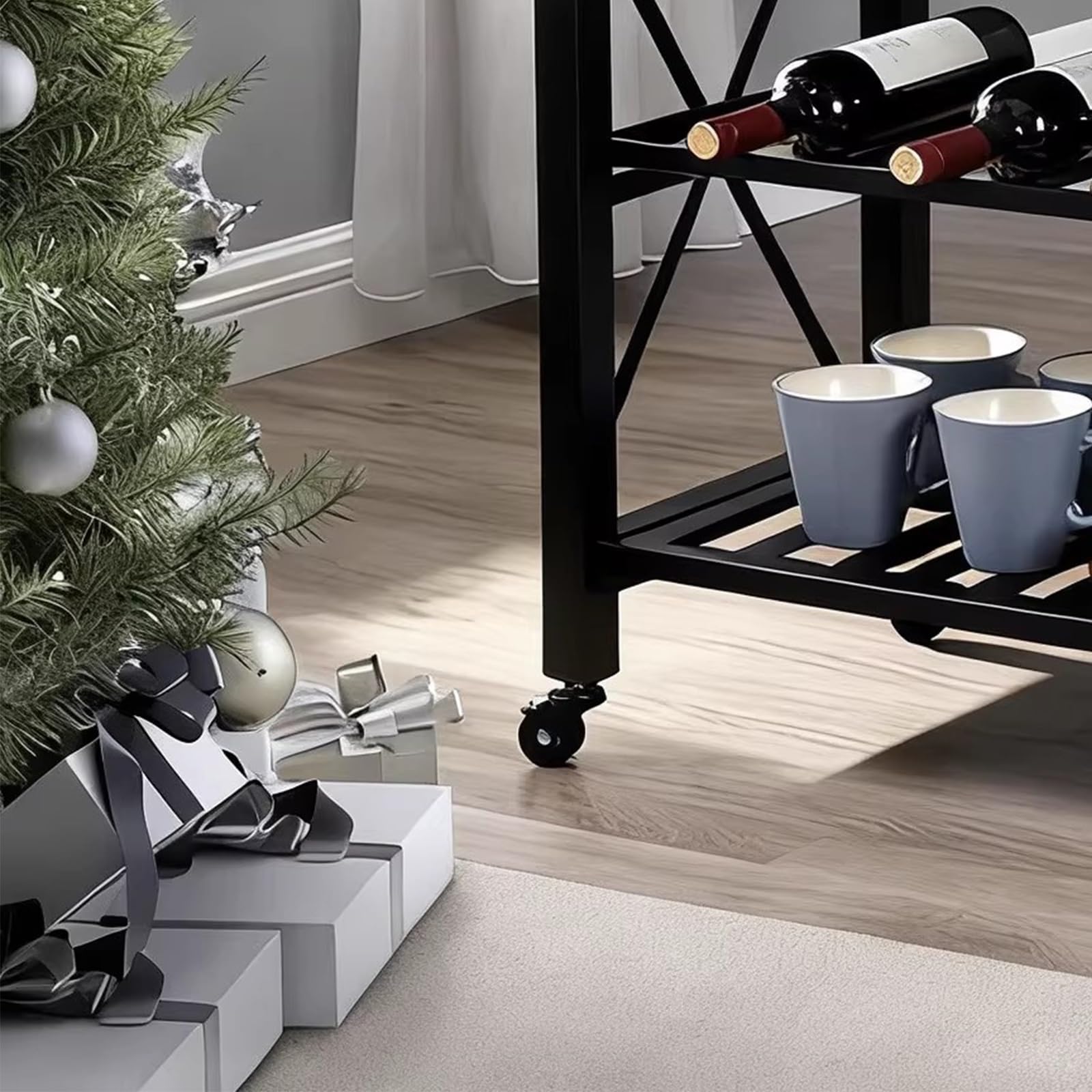 Mobile contenitore per cucina ad isola Carrello da cucina con rotelle for isola cassetti portaoggetti mobile ripiani aperti e piano in legno