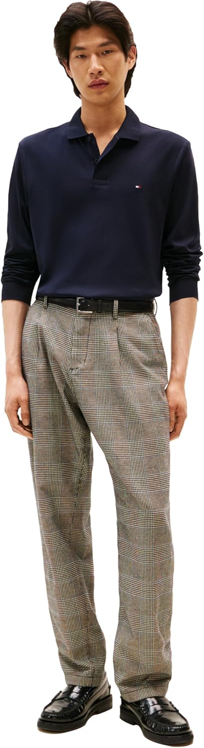 Tommy Hilfiger Mens Long Sleeve Casual Polo Shirts in Regular Fit with Liquid Cotton - Image 3