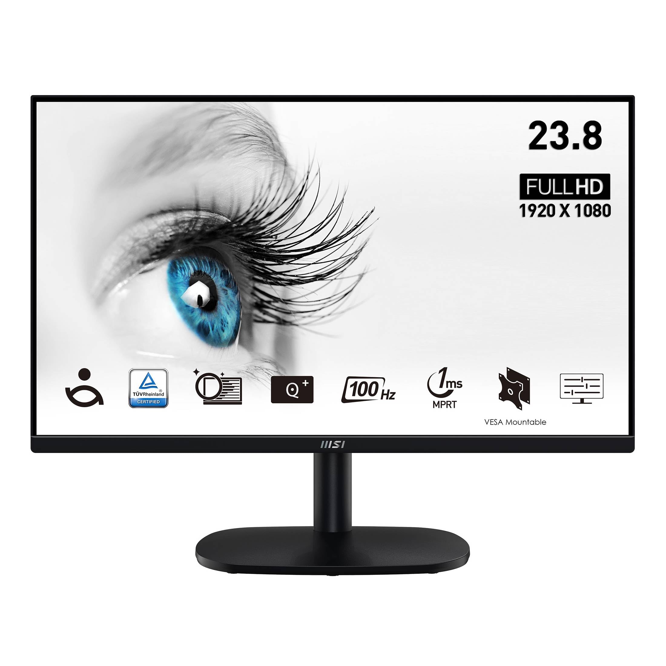 MSI PRO MP245V 23.8 Inch Full Hd LCD Office Monitor - 1920 X 1080 Va Panel, 100 Hz, Eye-Friendly Screen, VESA Mountable, Display Kit Support, Tilt Adjustable - HDMI 1.4, D-Sub-image-25