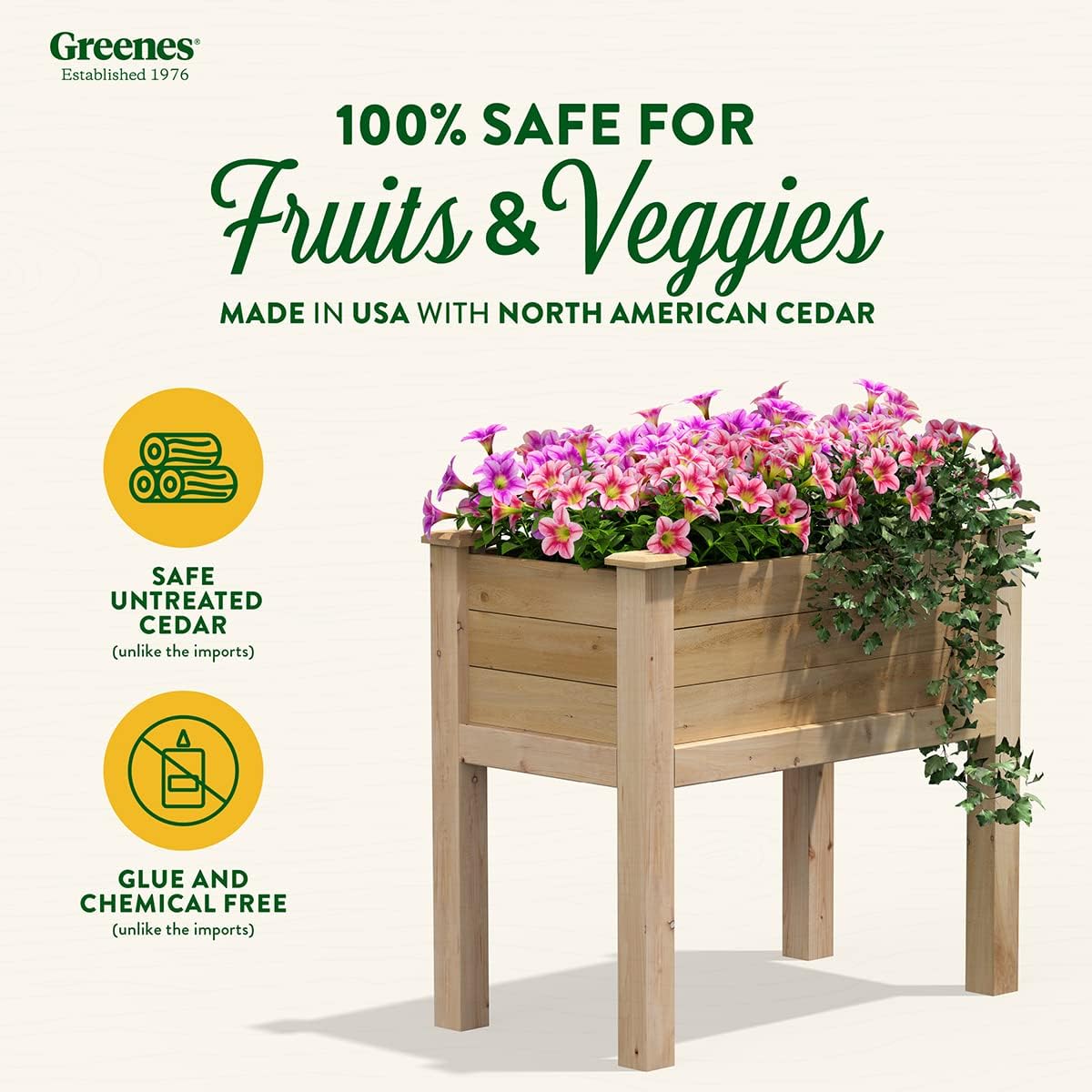 Natural Cedar Elevated Garden Bed for Outdoor Spaces