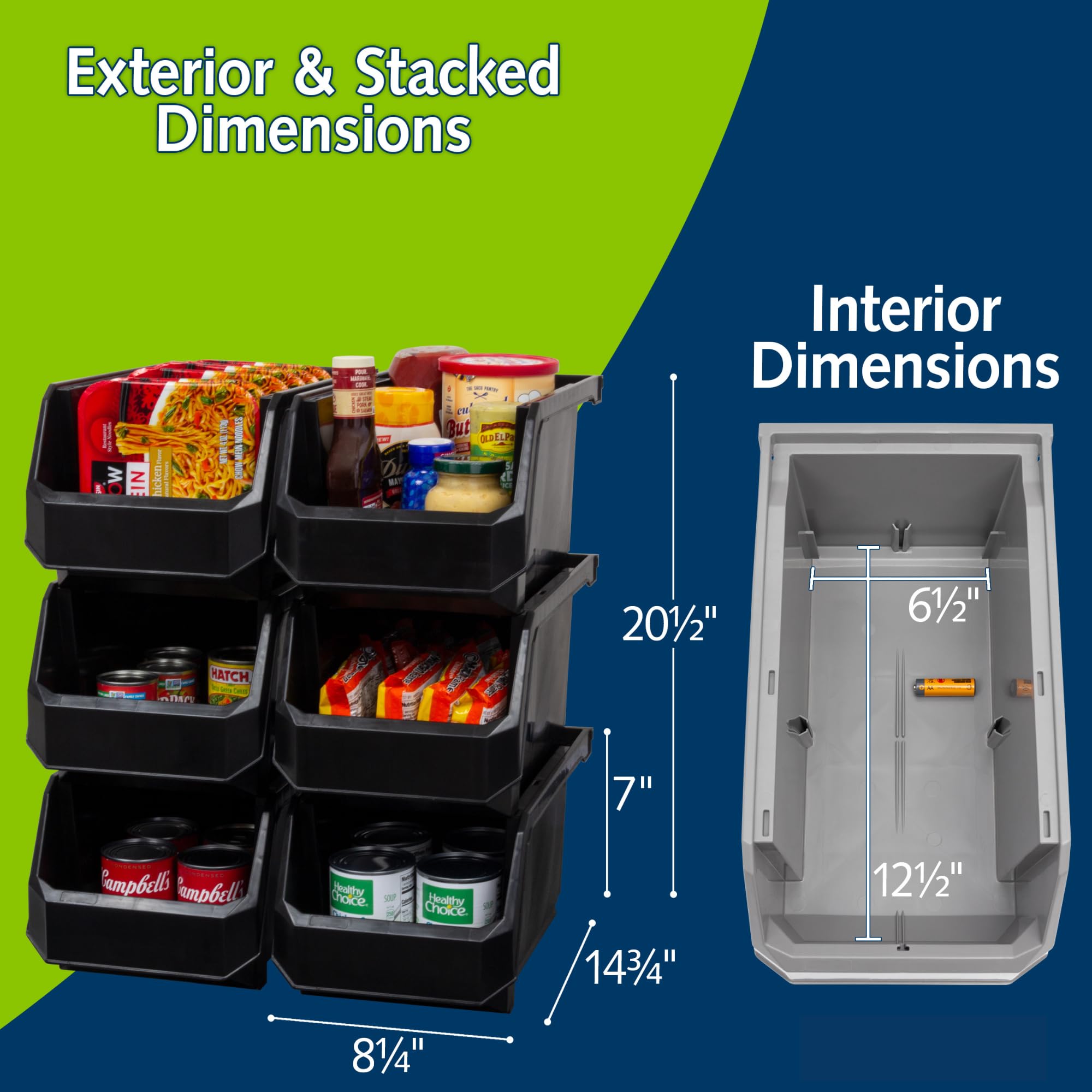 Best Garage Storage Bins for 2026 4 ReadySpace Large Plastic Storage Bins, Stackable Organizer Containers for Closet Pantry Shelf Garage and Office Organiza — product photo