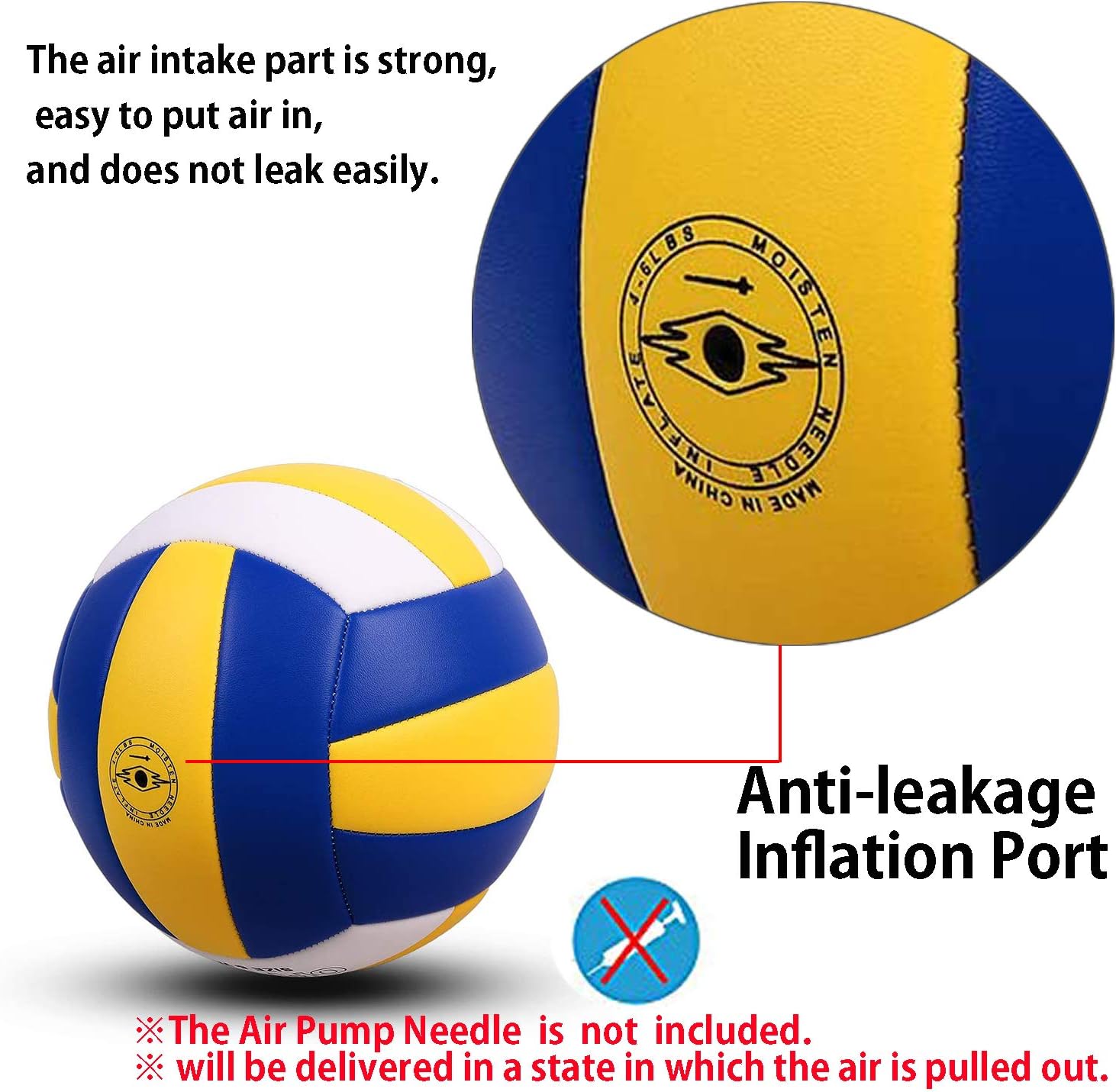 EVZOM Super Soft Volleyball Beach Volleyball Official Size 5 for Outdoor/Indoor/Pool/Gym/Training Premium Volleyball Equipment（Blue） : Sports & Outdoors