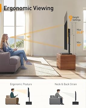 Perlegear ユニバーサル回転テレビスタンド LEDライト付き 30~70インチのテレビ用 高さ調節可能なテーブルトップテレビスタンド 傾斜付き 強化ガラスベース 耐荷重88ポンド 最大VESA 400x400mm PGTVS32B