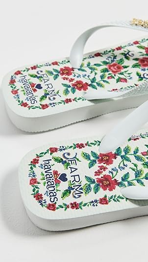 【Havaianas】x FARM RIO Flower Tapestry ビーチサンダル Amazon.com | Havaianas Women's x Farm Rio Flower Tapestry