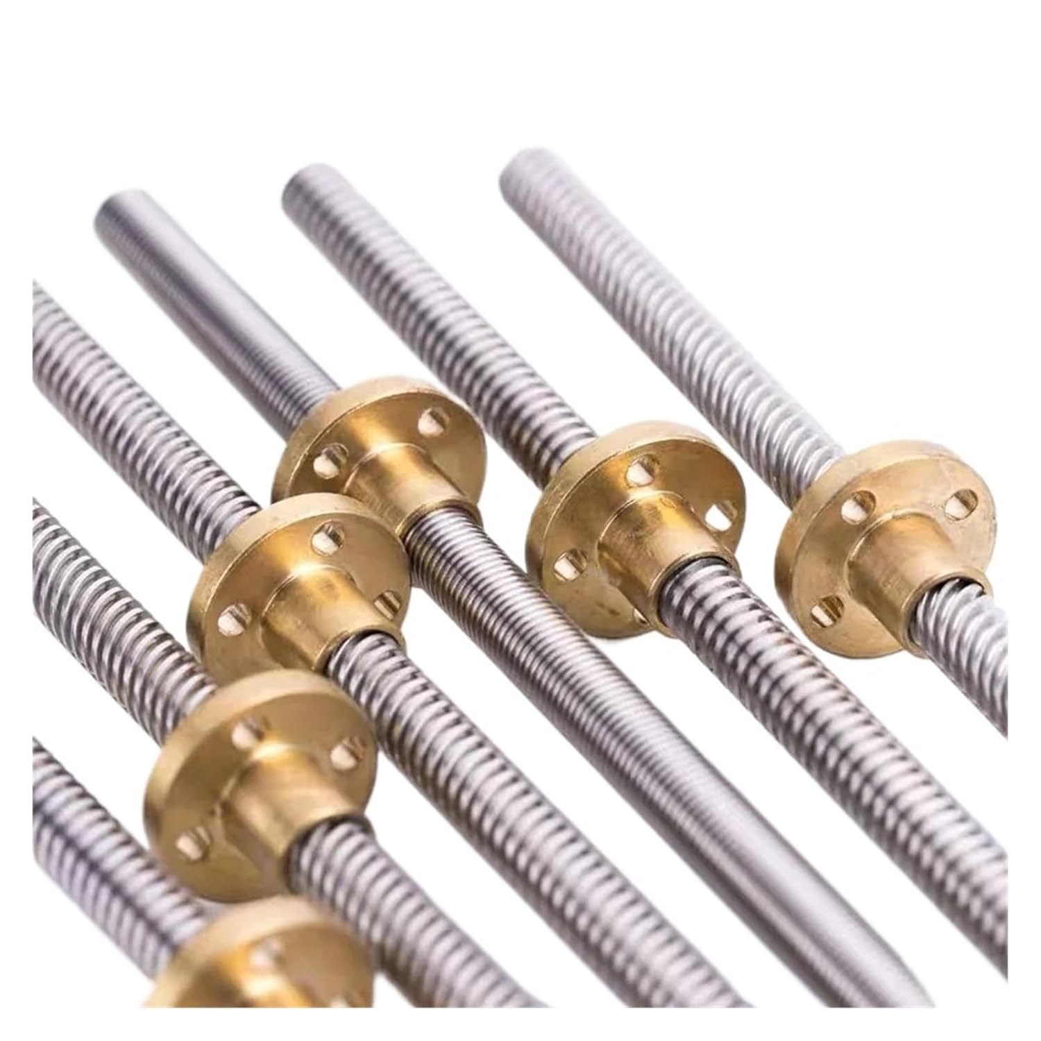 T8 Lead Screw Thsl-300-8d Trapezoidal Rod T8 CNC 3D Printer Lead Screw Thread 8mm Lead1mm Length100-1000mm with Brass Nut