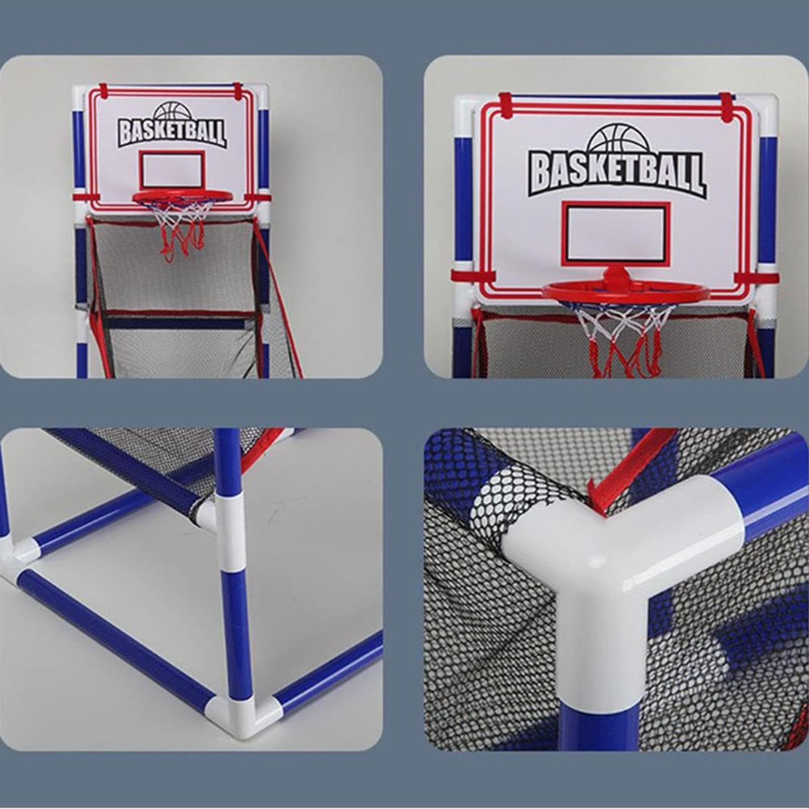 Juego de Baloncesto Arcade para Niños, Juguete para Niños, Canasta con 2 Pelotas, Juego Deportivo, Juego de Interior Y Exterior para Niños de 3 a 5, D