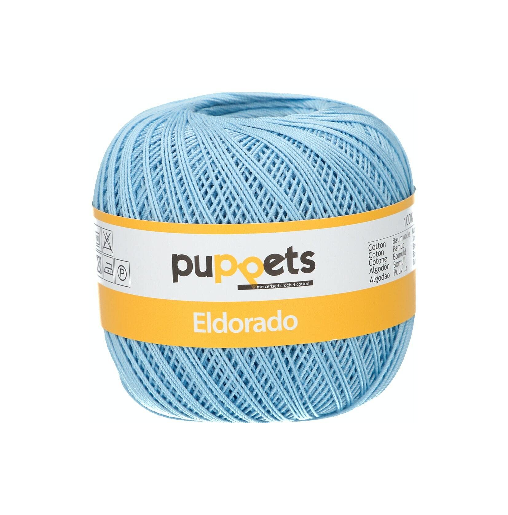 Puppets Crochet Yarn, Cotton, 4280, Light Blue