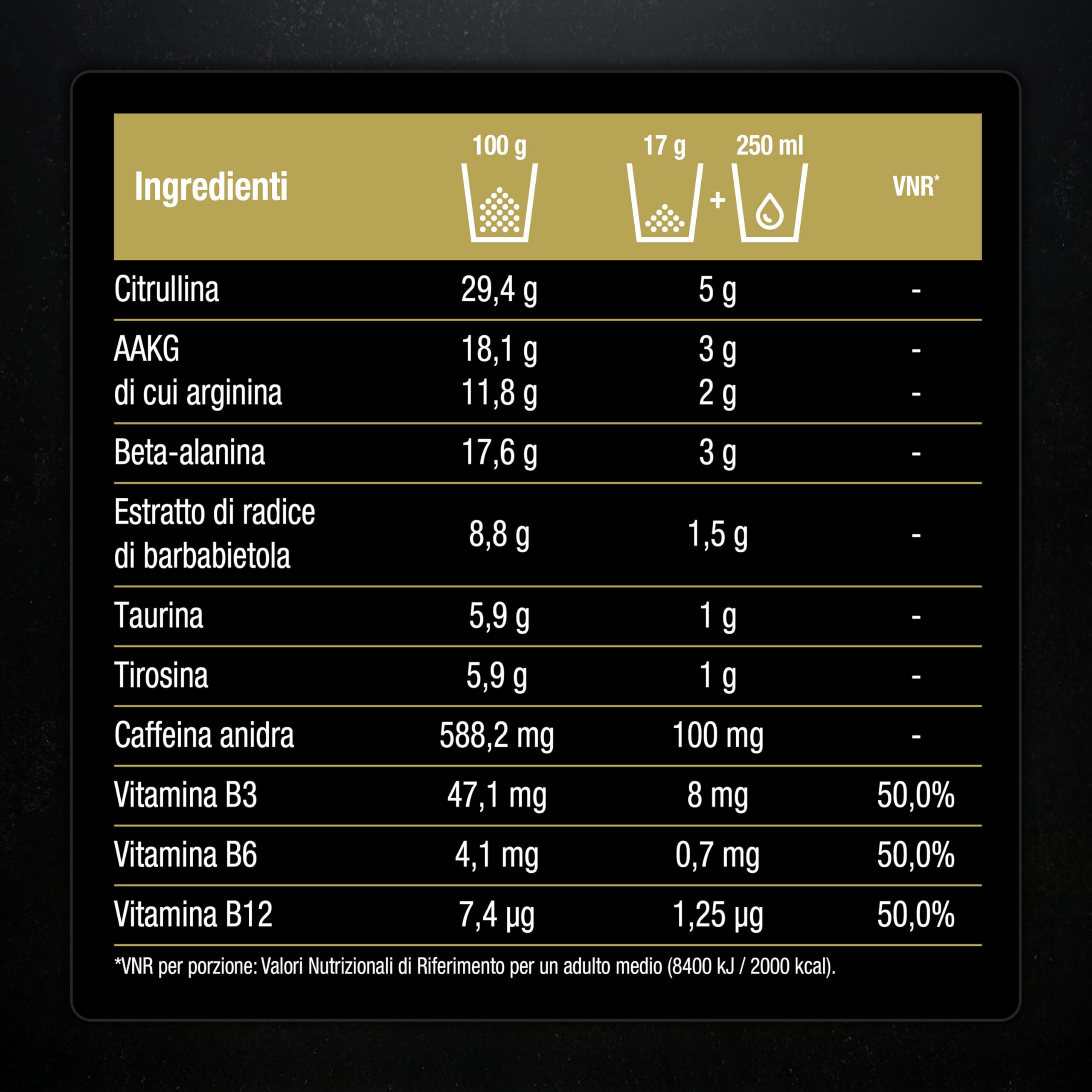 Pre Workout Potente | Integratore Pre-Allenamento Boost di Energia | AAKG, Beta Alanina, Caffeina, Citrullina, Taurina, Tirosina | Vitamine B3, B6, B12 | 510g | Gusto Frutti Rossi | Nutrimea