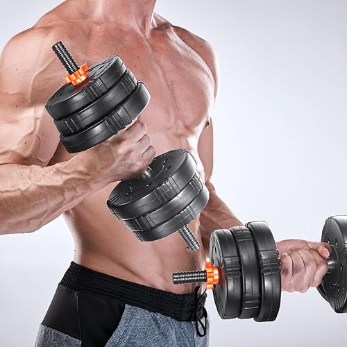 Miniatura 7 de EDOSTORY Juego de mancuernas ajustables, 22446688 libras, pesas libres para gimnasio en casa, juego 4 en 1, juego de mancuernas, juego de mancuernas