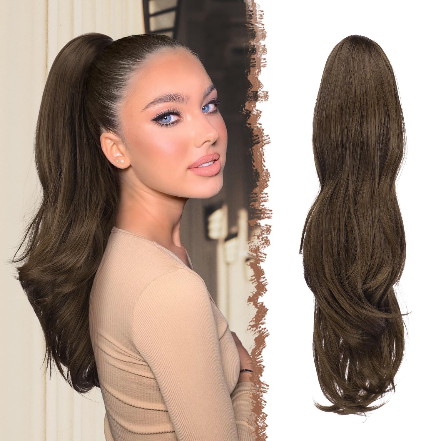FESHFEN Drawstring Ponytail Extension
