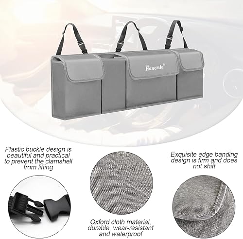 Miniatura 3 de Organizador y almacenamiento para maletero de automóvil, organizador colgante para asiento trasero para SUV, camión, MPV, impermeable, bolsa de