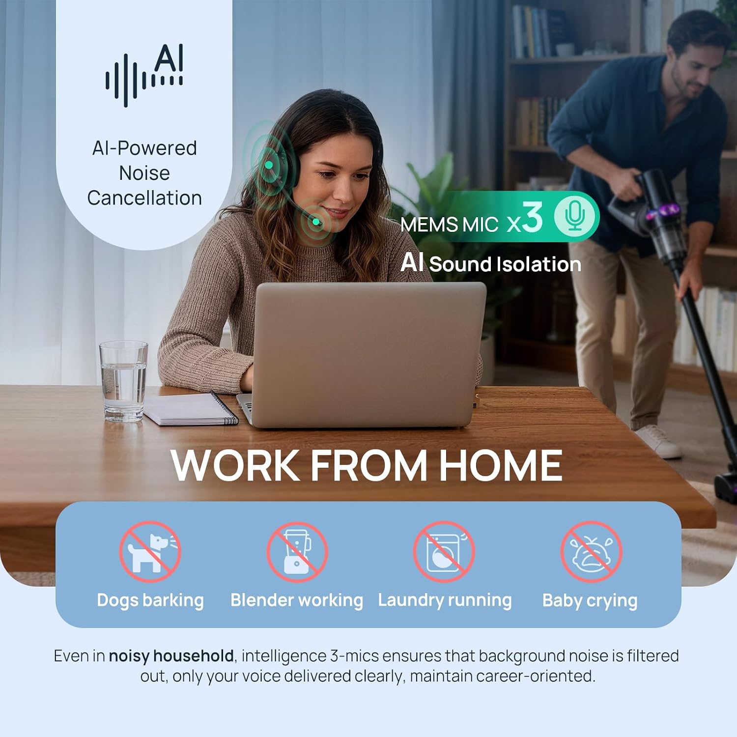 Yealink BH70 Mono Bluetooth Teams Headset with AI Mic for Work from Home PC | 3 Microphone Sound Isolation, Microsoft Teams & Zoom Certified, Compatible with Cisco Zoom Google, 35h Talk, USB-A dongle 4 71pnOUmDbtL. AC SL1500