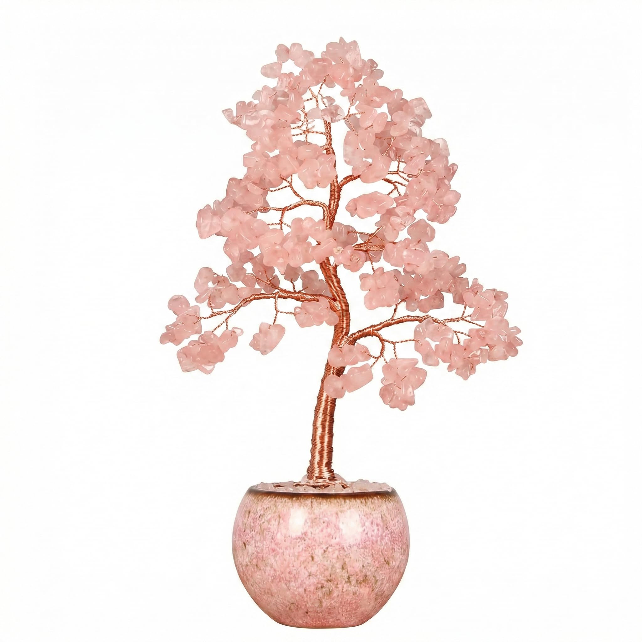 Rose Quartz Crystal Tree of Life Birthday Gifts for Women, Mom, Friends
