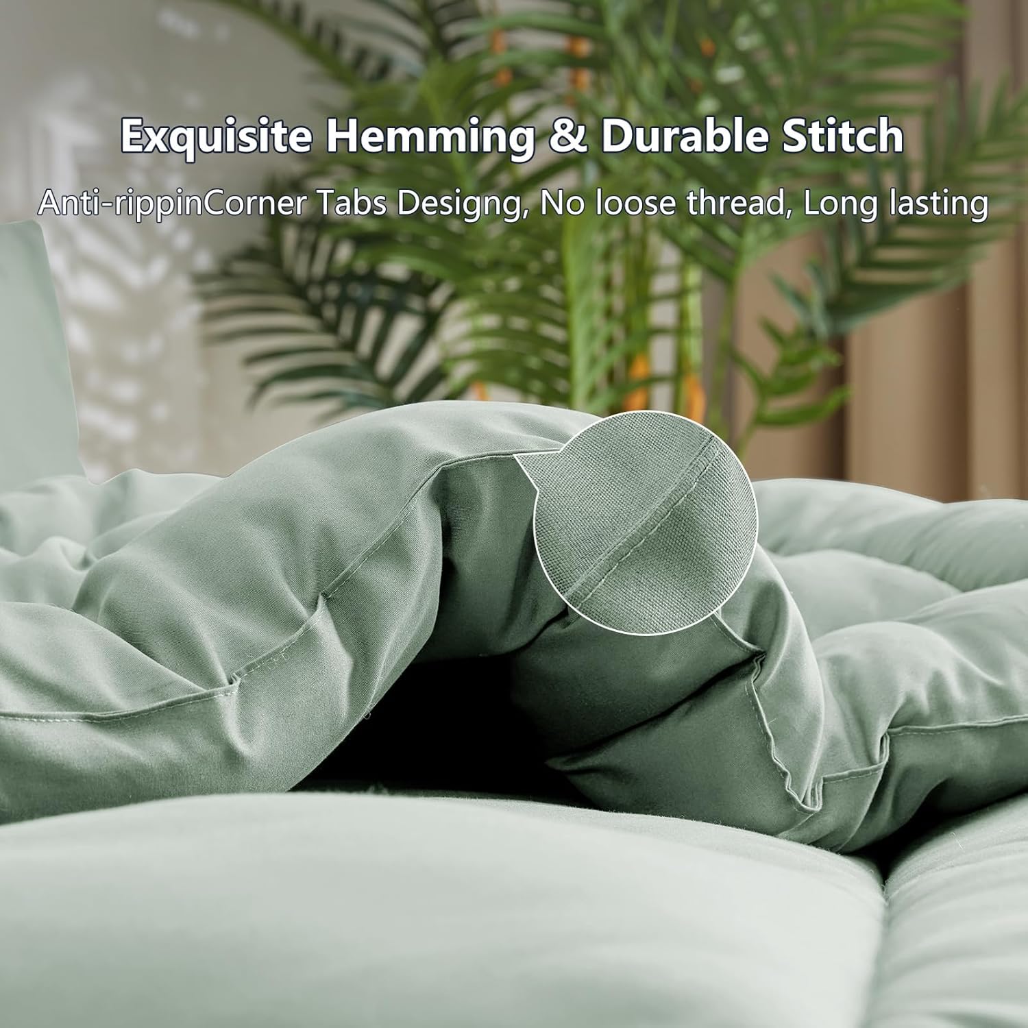 CozyLux Duvet for 120 cm Beds, Duvet Filling 200 x 200 cm, Fibre 300 g/m², Duvet Bed 120 x 200 cm, Lightweight, Soft, Breathable for Autumn and Winter (Sage Green)