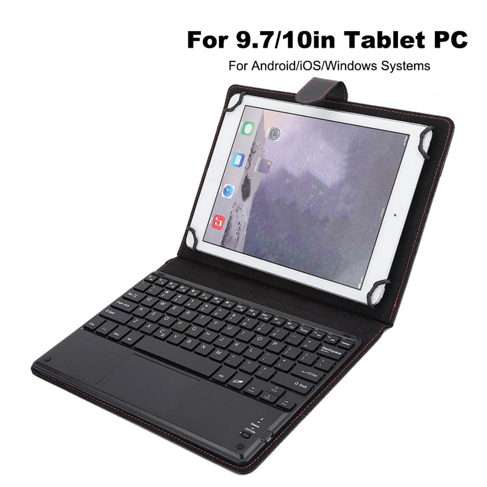 Tastiera Portatile, Tastiera Bluetooth Portatile, Tastiera Bluetooth Ultrasottile, Tastiera touchpad Bluetooth funzionante da 100 Ore con Custodia Protettiva per Tablet PC da 9,7-10 Pollici