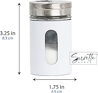 Vista 4 de White Salt Pepper Shakers Retro Spice Jars - Juego de 2