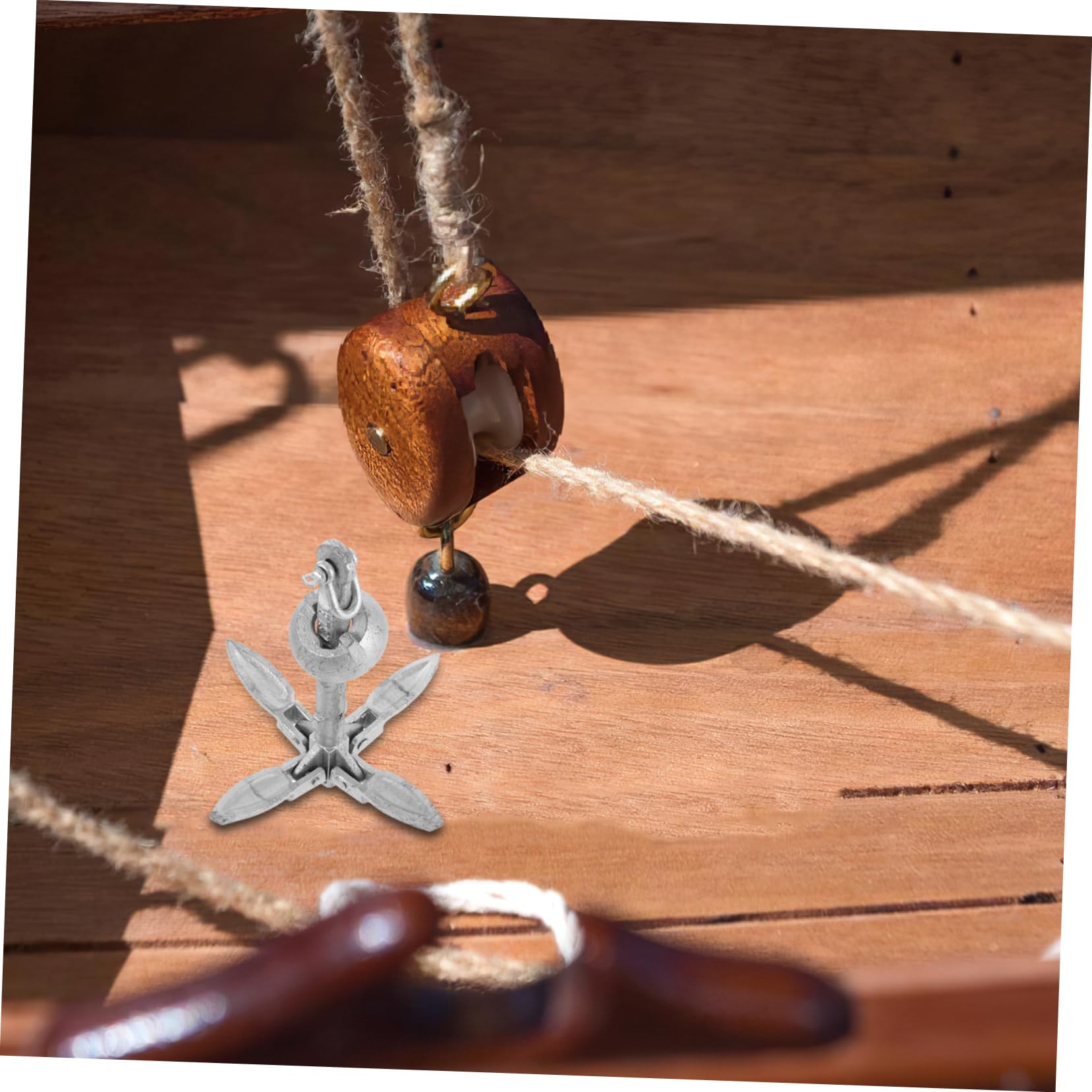 Yardwe Anclaje Plegable Galvanizado De Acero Al De Rezón Plegable para Kayak Botes Auxiliares y