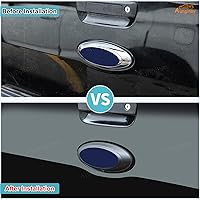 Vista 2 de Aunginsy Cubierta de anillo de emblema para puerta trasera compatible con Ford Ranger 2015-2022, emblema ABS para maletero trasero de automóvil