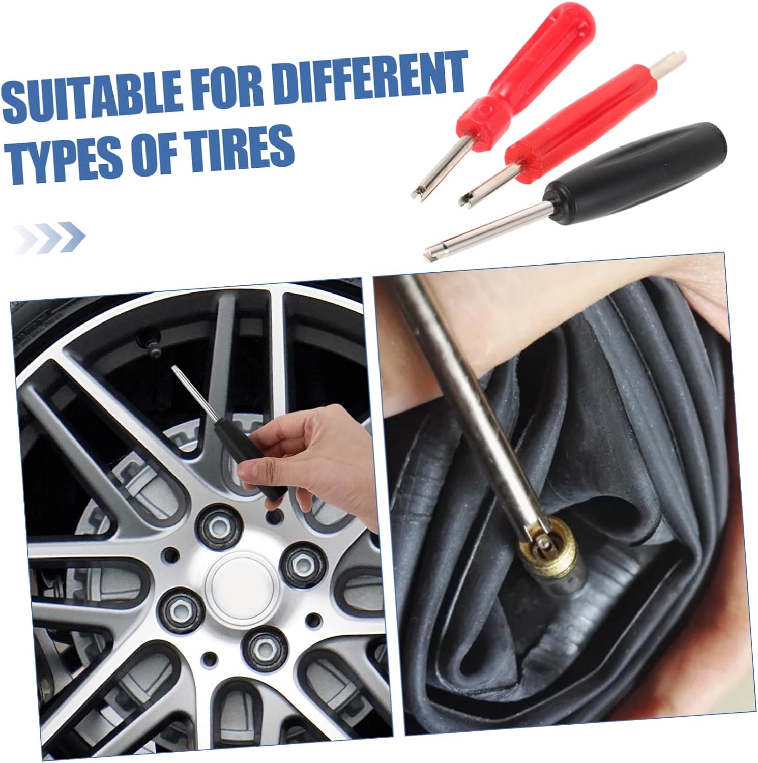 3pcs Valve Stem Core Removal Tool for and Trailers Compact Design for Quick Tire Maintenance and Construction for Automotive and Systems