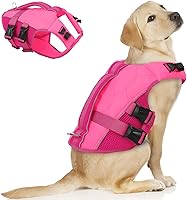 Vista 10 de ASENKU Chaleco salvavidas para perros, chaleco reflectante de alta flotabilidad para perros con asas duraderas para perros pequeños y medianos, Verde