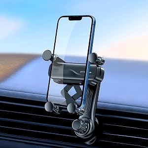 Car Vent Phone Mount Gravity Cell Phone Holder Never Blocking Vent with Rotatable Swing Arm Hands Free Universal Extension Clip Air Phone Holder Car Fit for All Phones iPhone Samsung