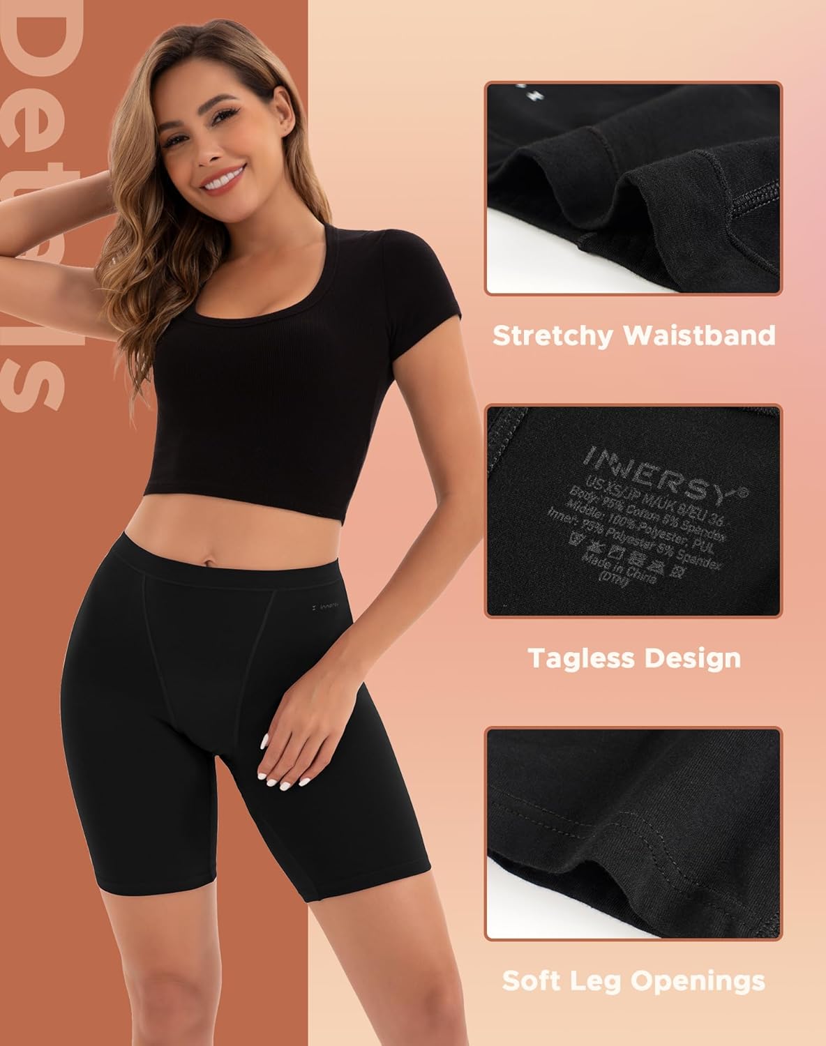 INNERSY Women's Period Underwear Heavy Flow Leakproof Boyshorts Menstrual Panties - Image 5