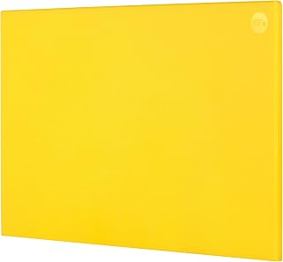 CURTA Cutting Boards for Kitchen,18" x 12" x 0.5" Yellow Color Coded Plastic Chopping Board with Anti Slip Surface Dishwasher Safe
