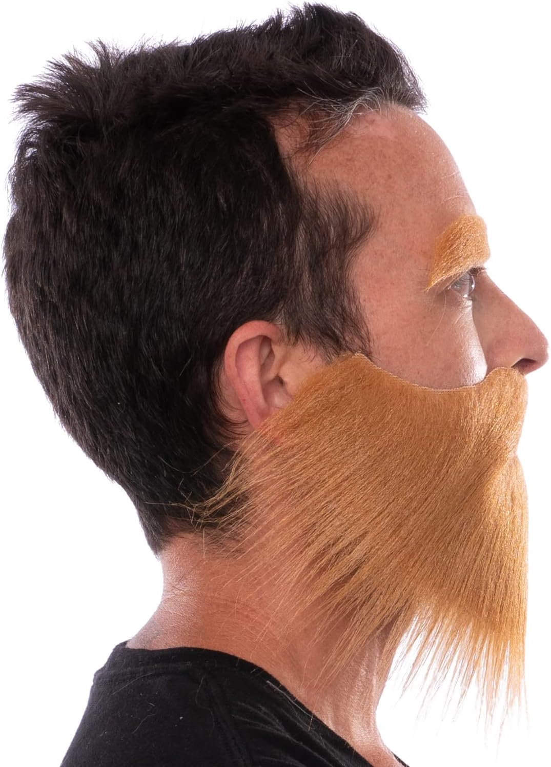 Fake Beard, Fake Mustache and Fake Eyebrows, Realistic Costume Novelty with Easy to Apply Self Adhesive