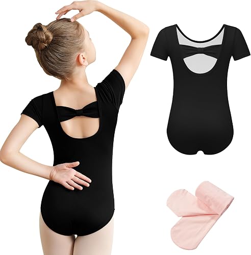 BAKPH Dance Leotard for Girls Outfits with Bow Back(XW23715-06-S)