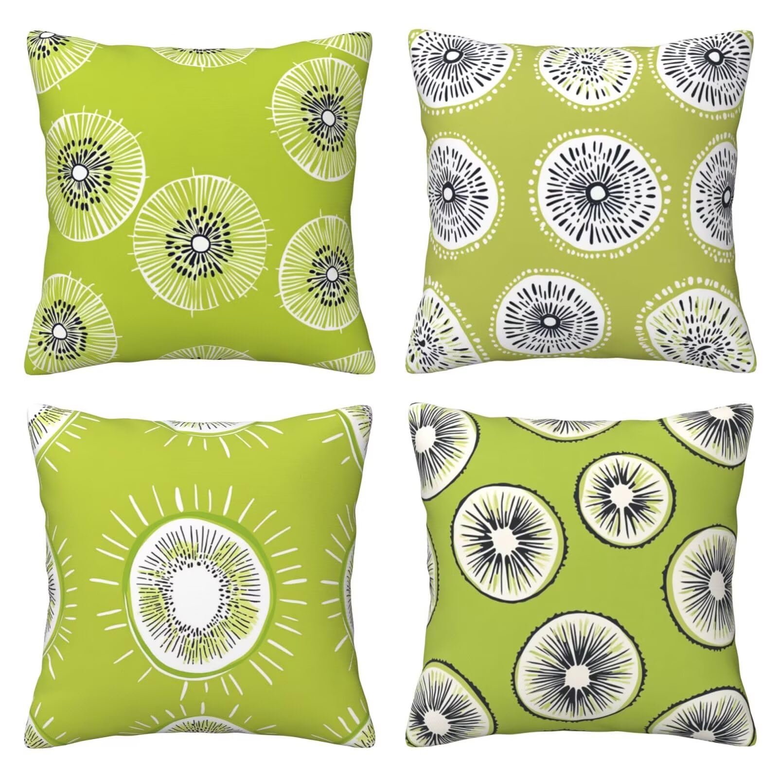 Housses de coussin en lin motif fruits 60 x 60 cm au design raffiné pour canapé