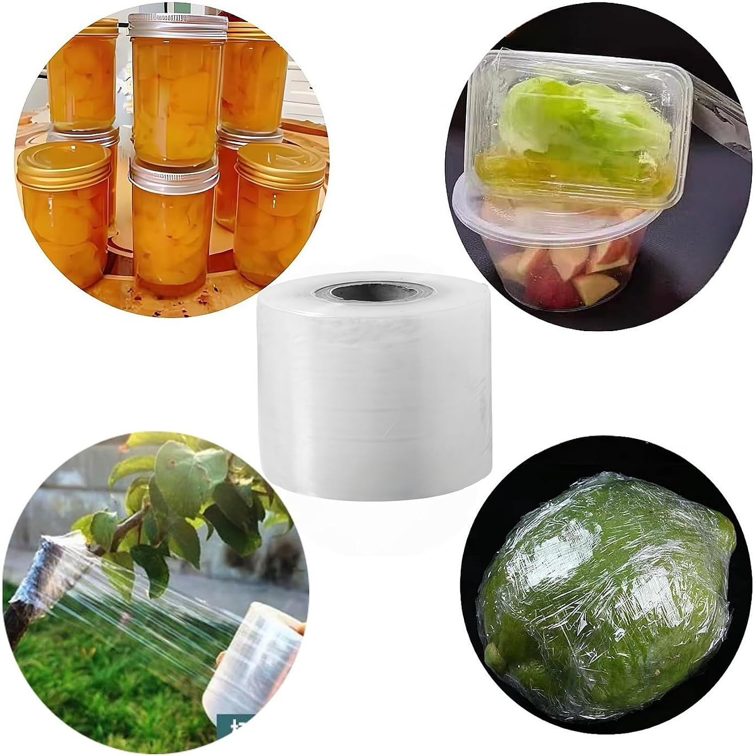2 Pack Stretch Wrap Mini Roll, Clear Heavy Plastic Wrap Stretch Wrap Mini Roll 1.57in*650ft – for Office for Packaging Bounding Storing Pallet Bottles cans