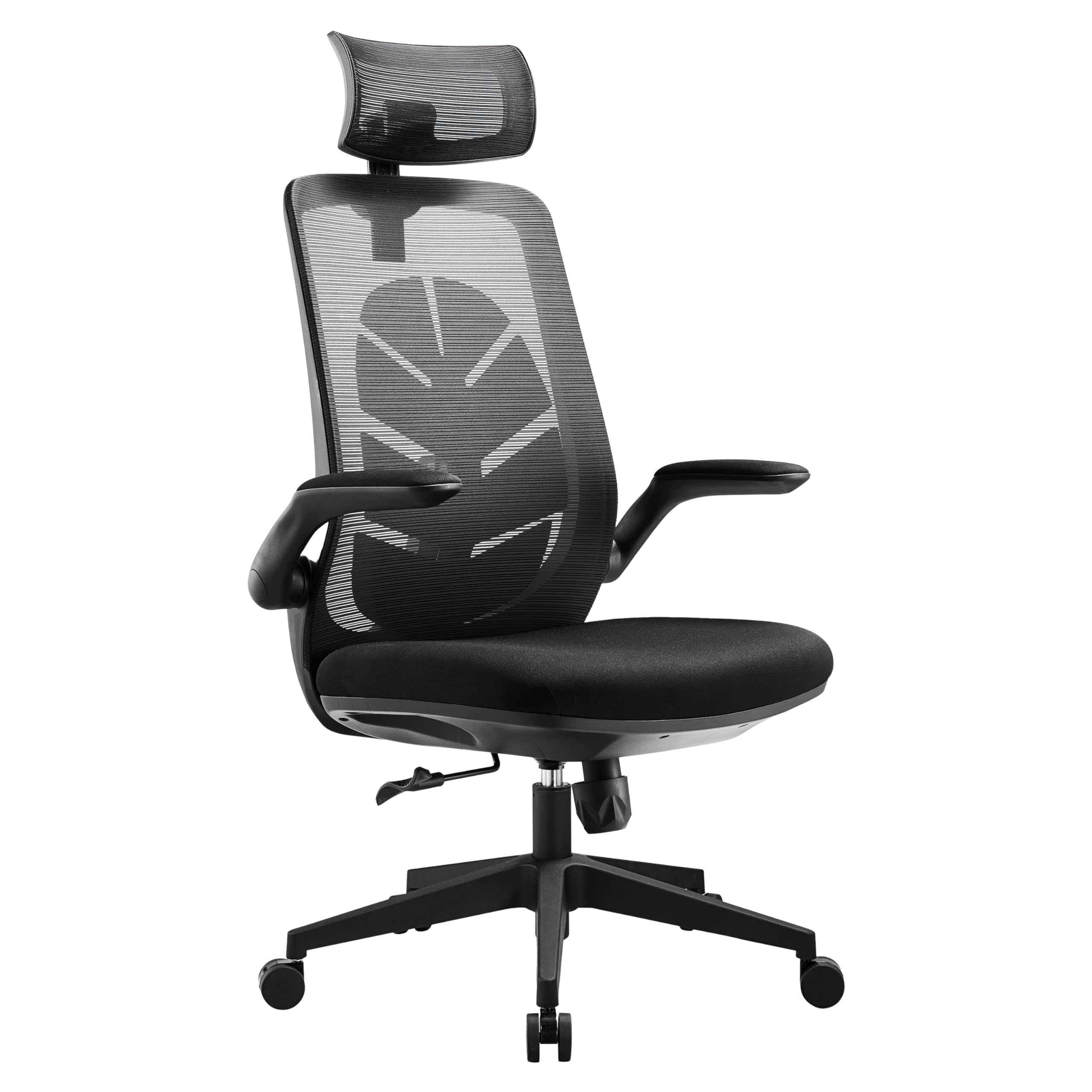 Subsonic - Chaise Ergonomique pour Bureau I-Care Leaf, Siege Gaming, Renfort Lombaire, Dossier et Appui-tête réglables, Rocking Noir
