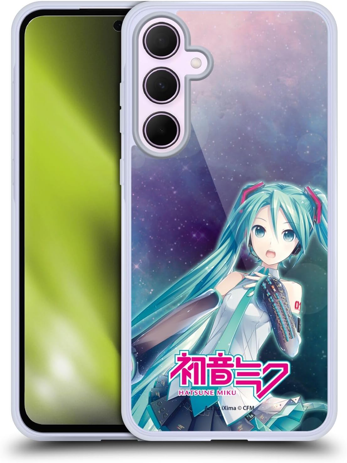 Head Case Designs Officially Licensed Hatsune Miku Nebula Graphics Gel Case [Military Grade Protection] Compatible with Samsung Galaxy A35 5G