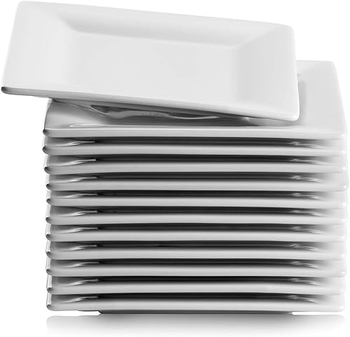 Miniatura 2 de 10 Strawberry Street Plato cuadrado para aperitivos de 6 pulgadas, juego de 12