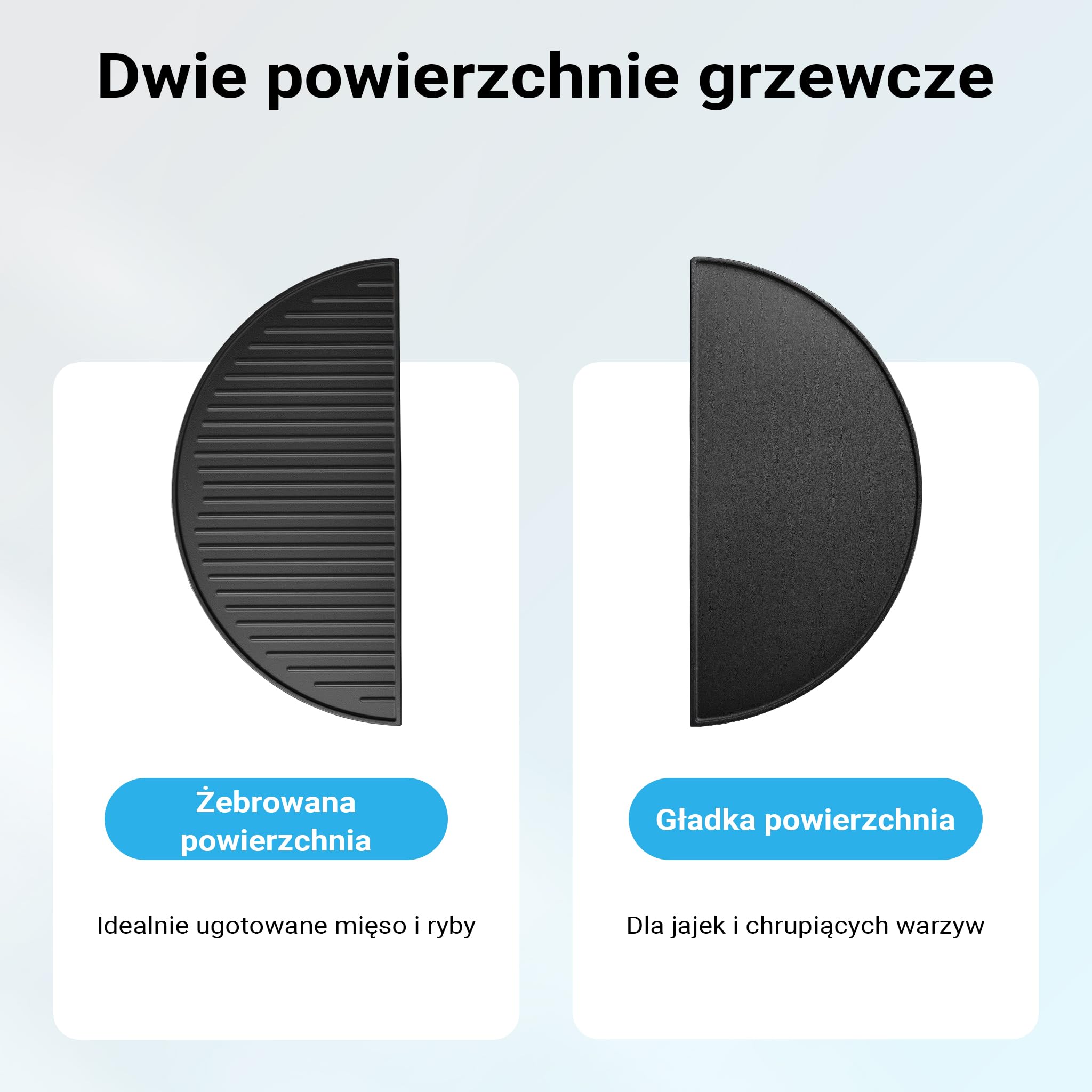 Wiltec Płyta grillowa o wymiarach 55 x 26,5 x 1,5 cm z żeliwa i powłoką emaliową, ruszt do grilla półokrągły, na ognisko, grilla i węgiel