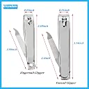 Givyahan Nail Clippers Set,Sharp Stainless Steel Toenails and Fingernails Clipper Cutter,Professional Pedicure and Manicure Kit for Men Women(2pcs Silver) gallery image