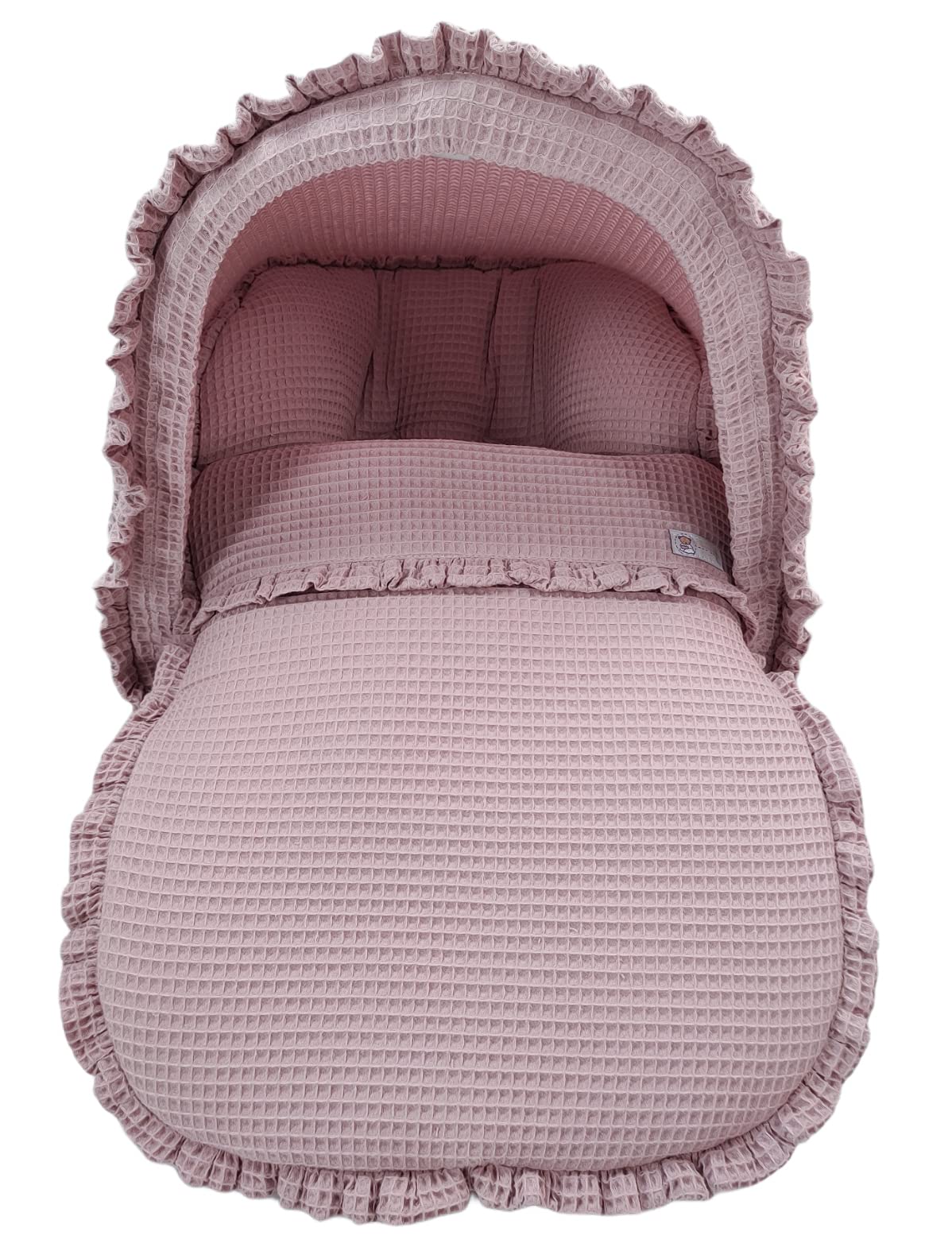 Saco funda universal grupo 0 + capota - Piqué Gofre - Waffle Rosa Maquillaje