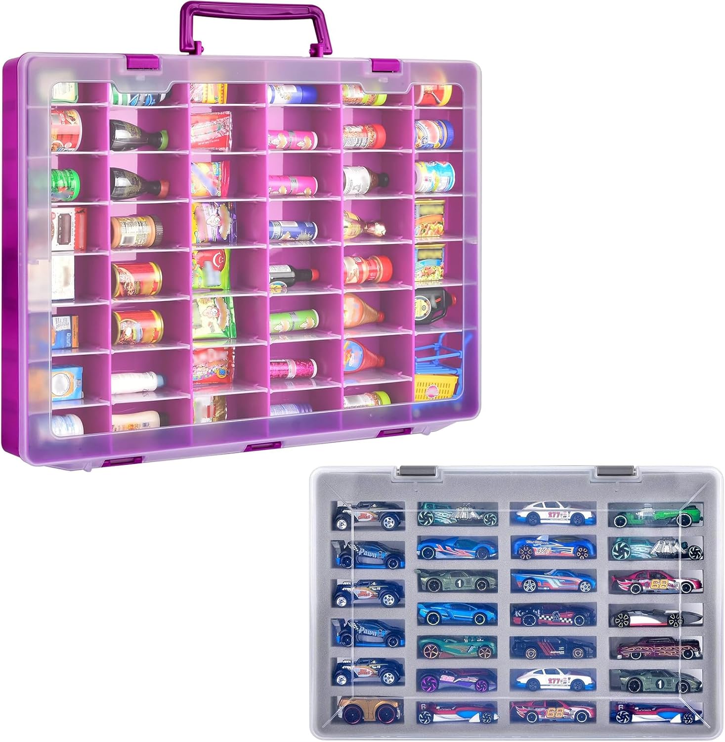 FULLCASE Case for 5 Surprise for Mini Brands Toys Series 1 2 3 4 Mystery Capsule and Case for Hot Wheels Cars