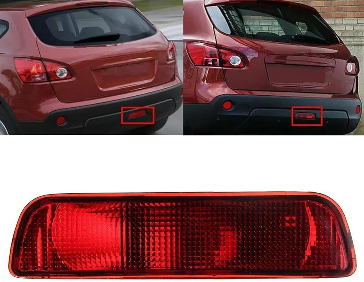 リアテールライト リアテールフォグライトマーカーバンパーライトカーアクセサリーレッドレンズリアバンパーフォグライト用の日産用Qash