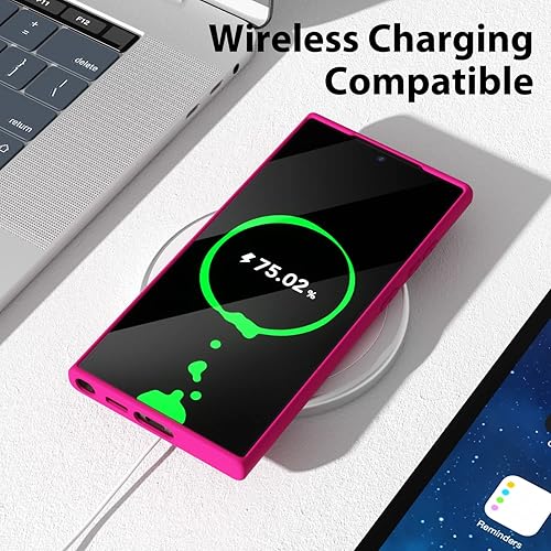 Miniatura 7 de Oakxco Funda protectora para Samsung Galaxy S23 Ultra de silicona líquida, color sólido brillante fluorescente, bonita funda protectora delgada de