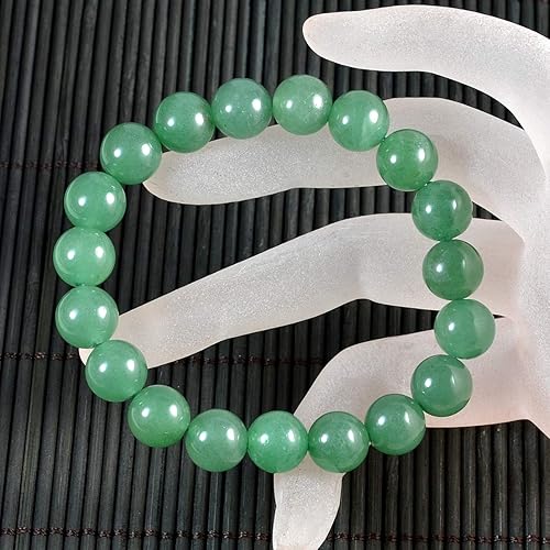 Miniatura 2 de AD Beads Pulsera elástica de cuentas redondas de piedras preciosas naturales, reiki curativo, 0.394 in (venturina)