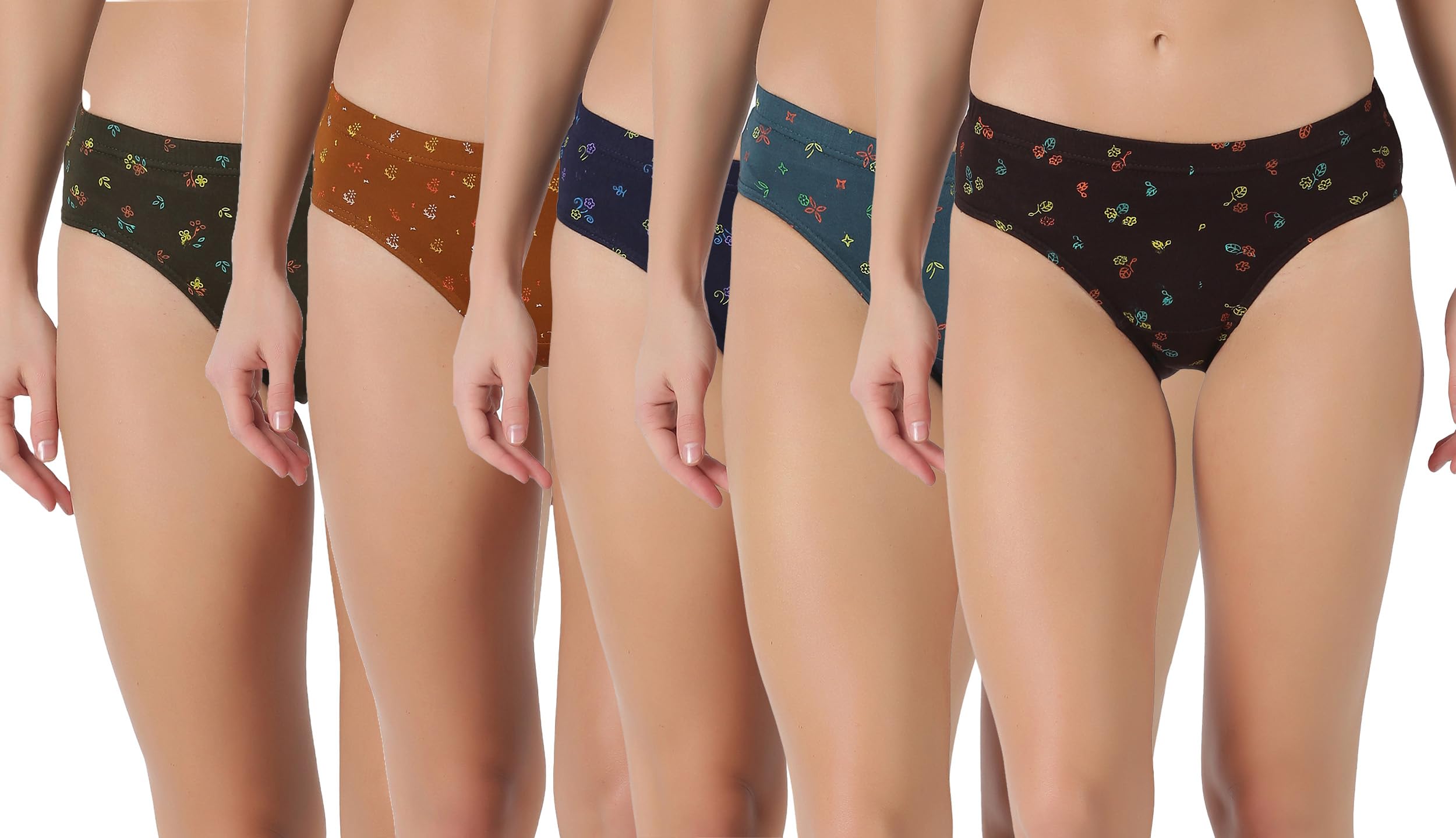 Dollar Lehar Super Combed Cotton Women's Printed Hipster Panty - Actual Print May Vary