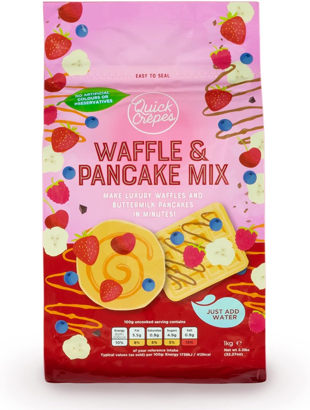 AwardWinning Luxury Waffle & Pancake Mix just add Water to Make Perfect Belgian Style Waffles