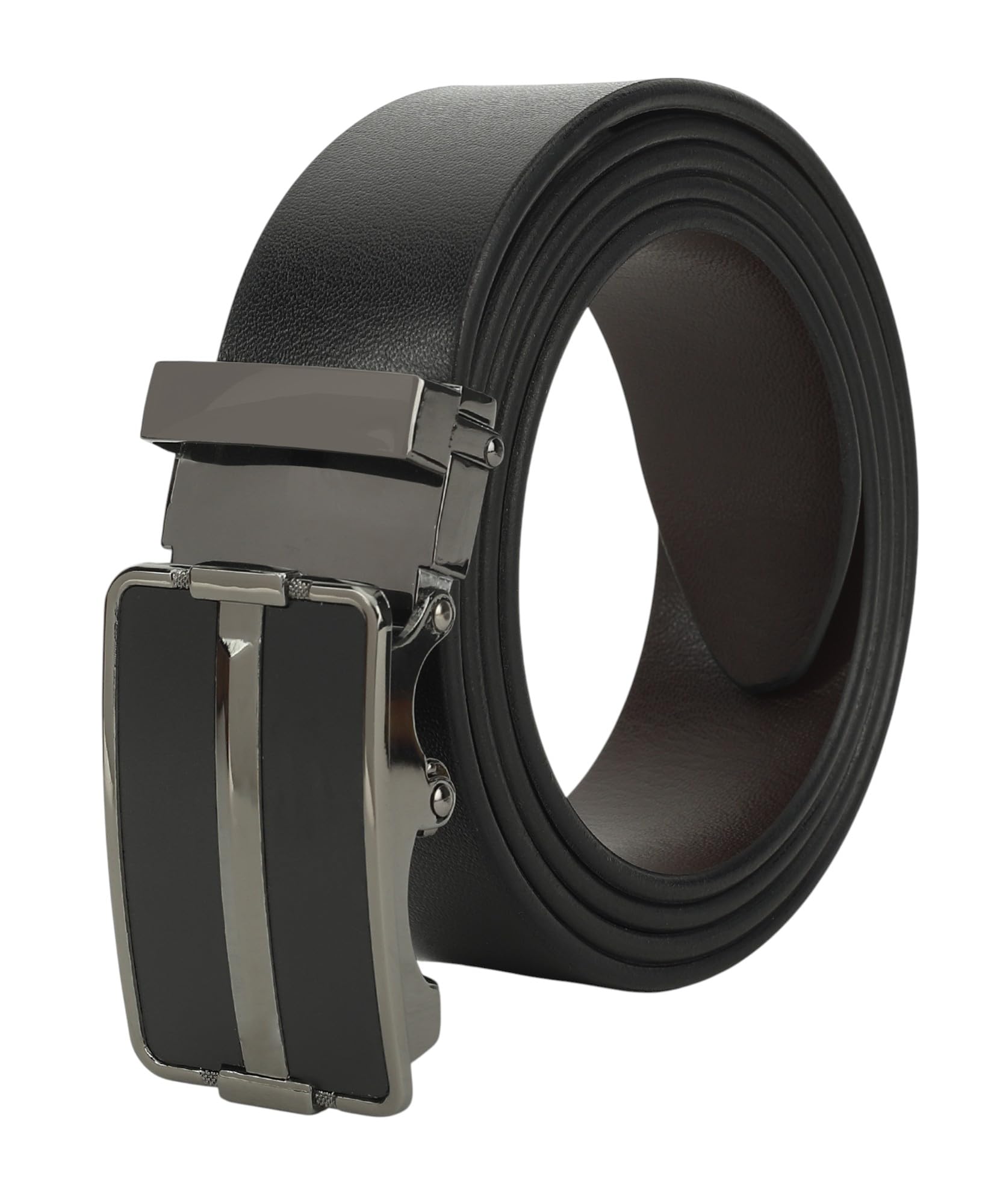 Genuine Leather Belt for Men with Easier Adjustable Auto Lock Buckle Micro Adjustable Belt Fits Everywhere, Formal and Casual.-image-38